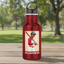 Seu Foto Beisebol ou Seu Esporte Vermelho