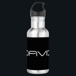 Garrafa Seu nome | Legal Texto Personalizável Estilizado<br><div class="desc">Nome editável ou palavra de sua escolha.</div>