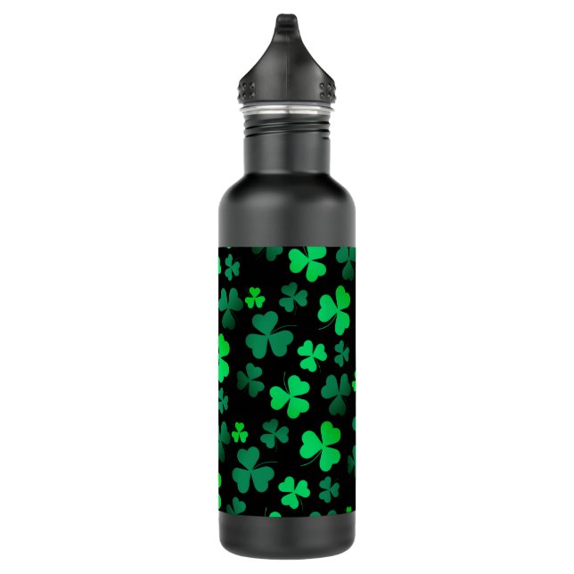 Garrafa Shamrock Clover Ireland Modern Green & Black (Direita)