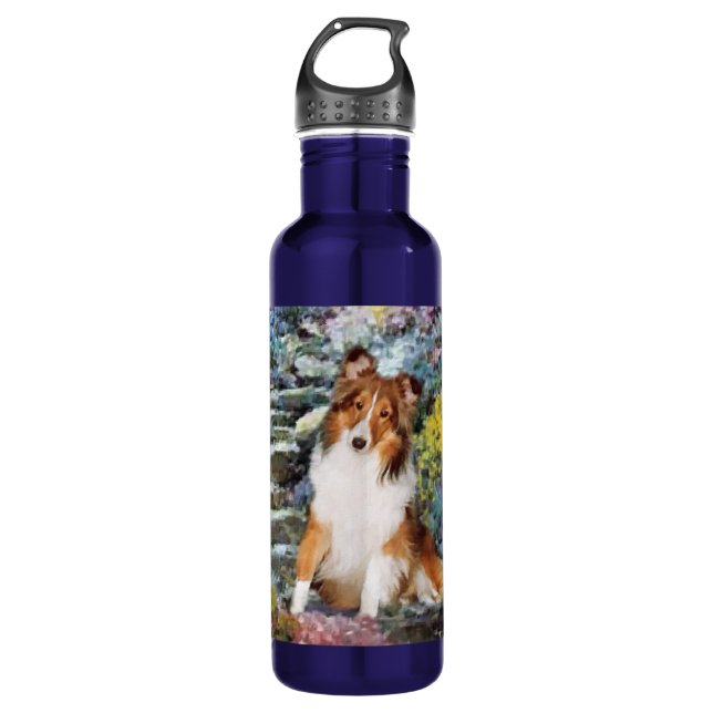 Garrafa Shetland Sheepdog Sheltie Art (Frente)