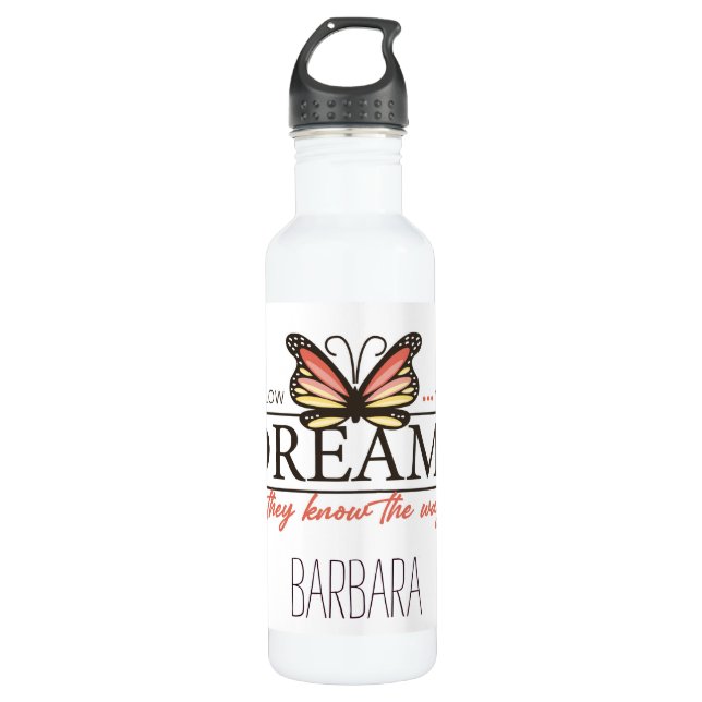 Garrafa Siga sua borboleta de sonhos (Frente)