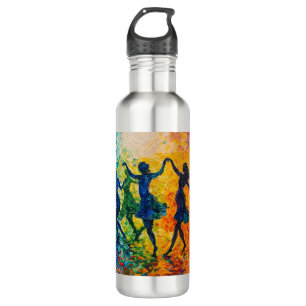 Garrafa Silhouettes Coloridos Dançando