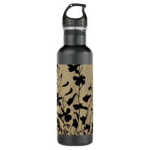 Garrafa Silhoule de Flores Selvagem Burlap