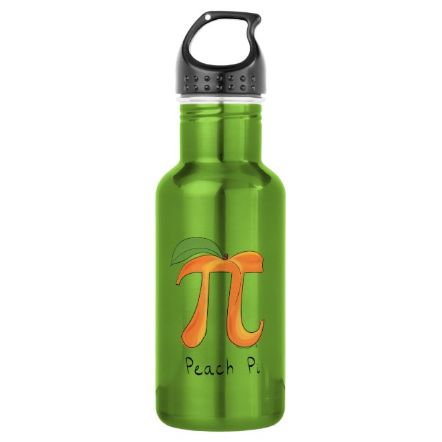 Garrafa Símbolo de Pêssego Pi Professor de Matemática (Frente)