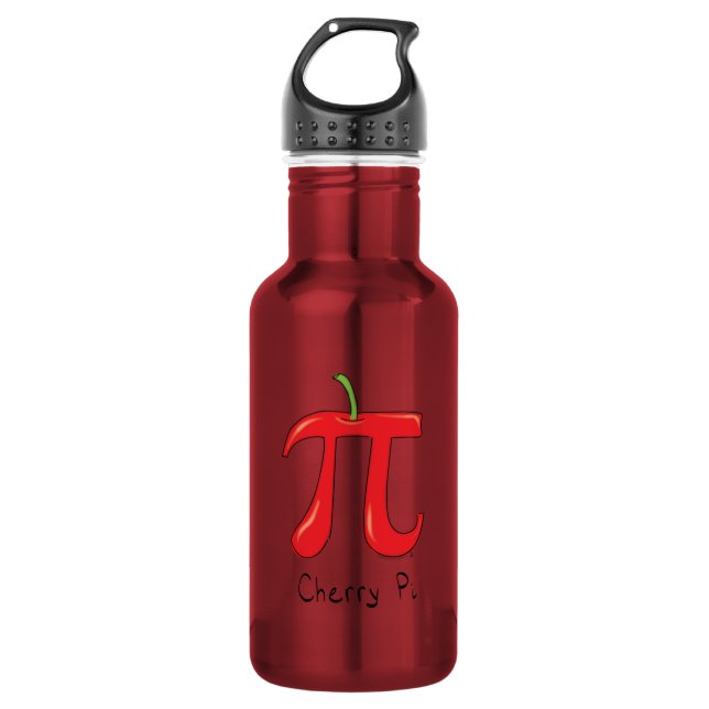 Garrafa Símbolo de Pi de Cereja Professor de Matemática Fo (Frente)