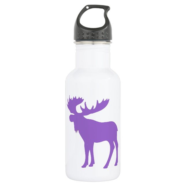 Garrafa Símbolo roxo simples dos alces (Frente)