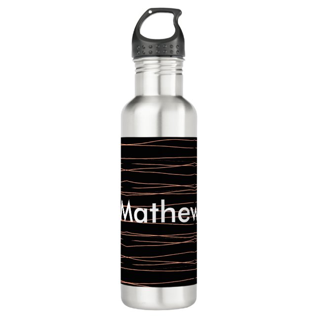 Garrafa Simples monograma adicione seu nome com letra míni (Frente)