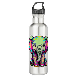 Garrafa Simulação digital do lindo bebê elefante