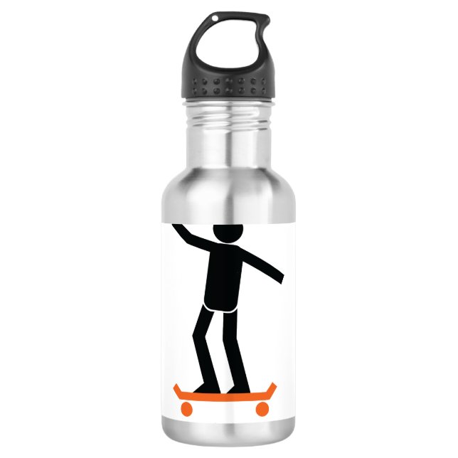 Garrafa Skateboarder no skate personalizado (Frente)