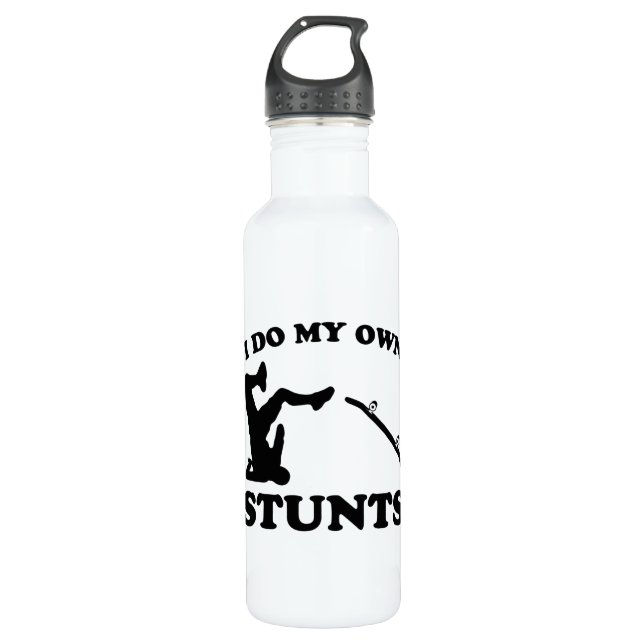 Garrafa Skateboarder Stunts Fun Skateboard Gift (Frente)