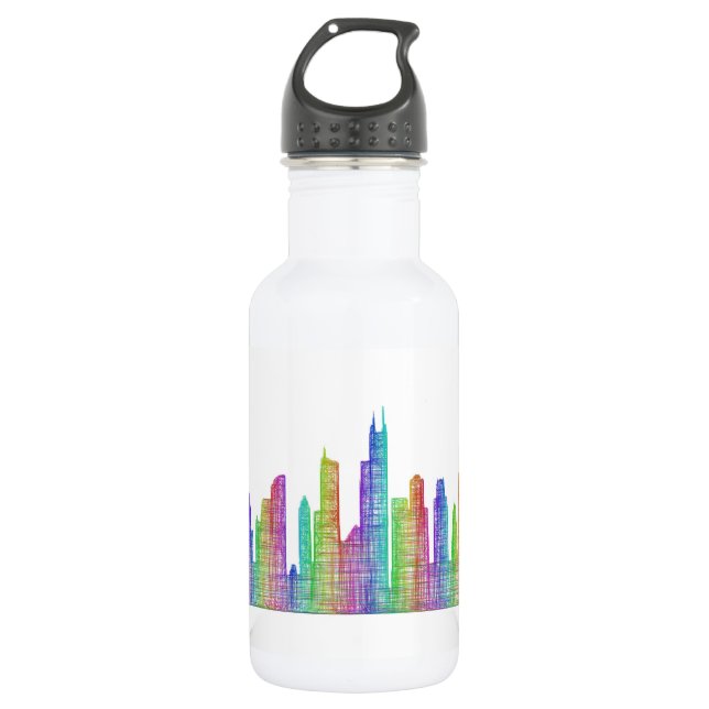Garrafa Skyline da cidade de Chicago (Frente)