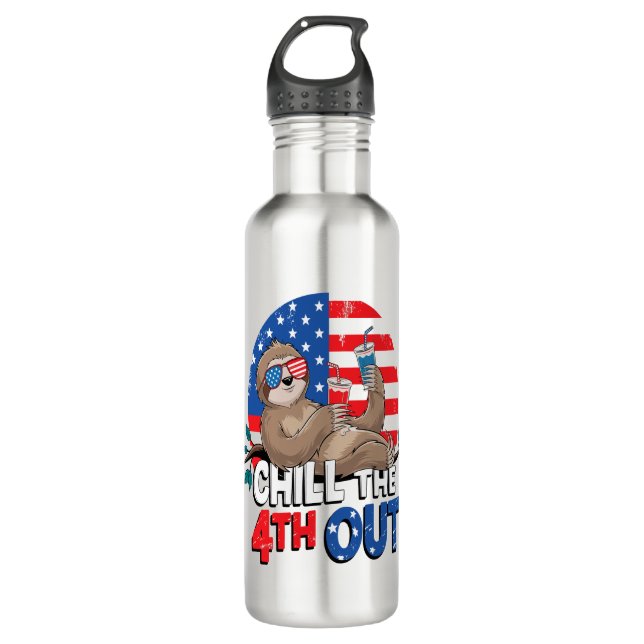 Garrafa Sloth Chill the 4th out Patriotic USA (Frente)