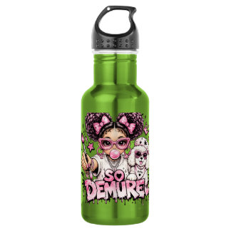 Garrafa So Demure™ Pink Glam Girl Bubblegum Skinny Tumbler