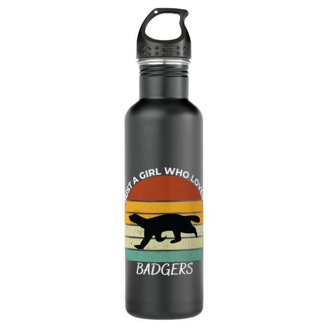 Garrafa Só uma garota que ama os texugos (Frente)