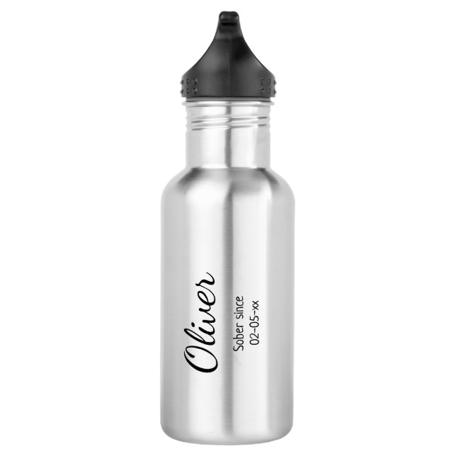 Garrafa Sobriety Custom Name (Nome personalizado da Sobrie (Direita)