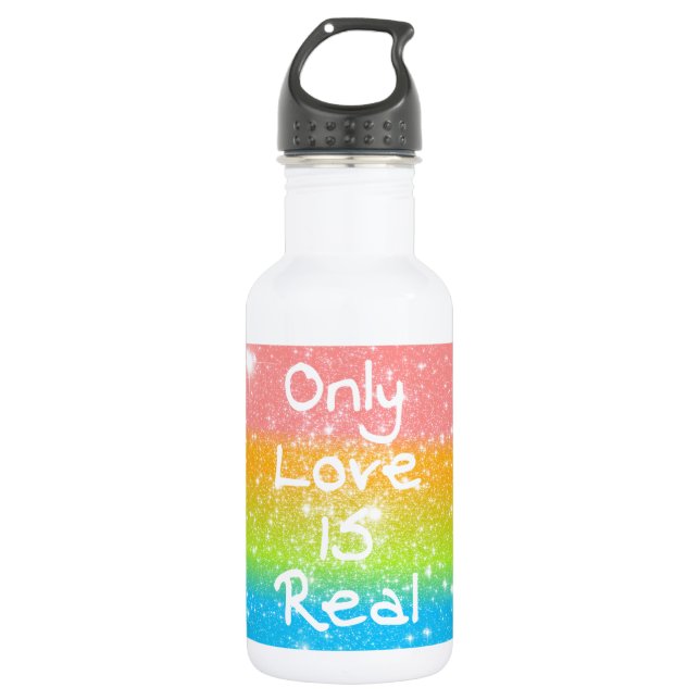 Garrafa Somente o amor é real (Frente)