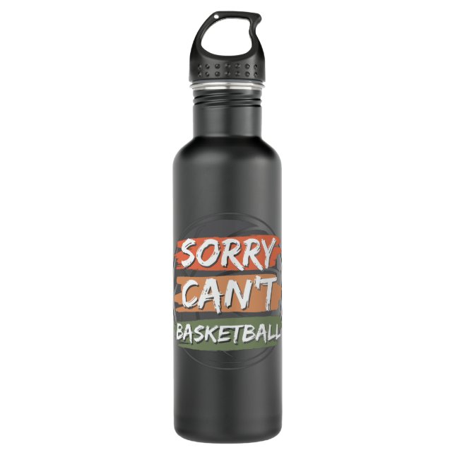 Garrafa Sorry Can't Basketball | Basketball Lover Design (Frente)