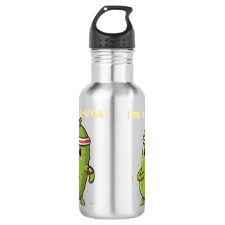 Garrafa Sou um Fit-Dill! Design de Piada de Pickle de Trei