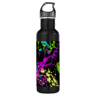 Garrafa Splatter preto/neon personalizado