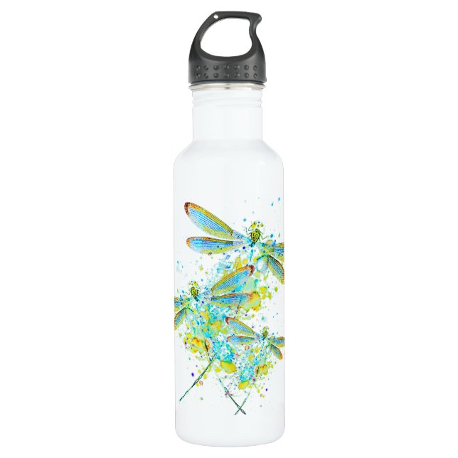 Garrafa Splatter Teal Dragonfly (Frente)
