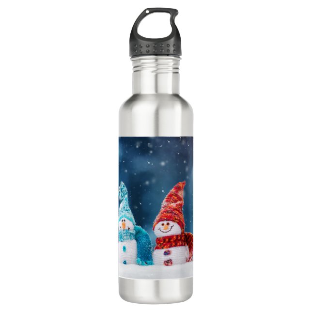 Garrafa Sr. & Sra. Snowman Stainless Steel Bottle (Frente)