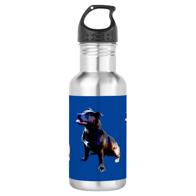 Garrafa Staffordshire Bull Terrier Painted, (Frente)