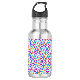 Garrafa Stainless steel water bottle with a black cap