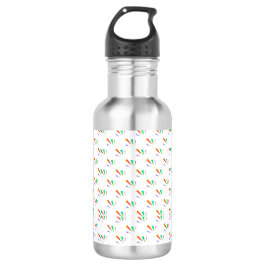 Garrafa Stainless steel water bottle with a black cap 