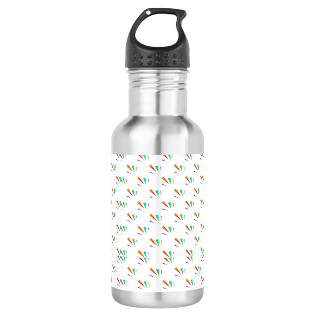 Garrafa Stainless steel water bottle with a black cap  (Frente)