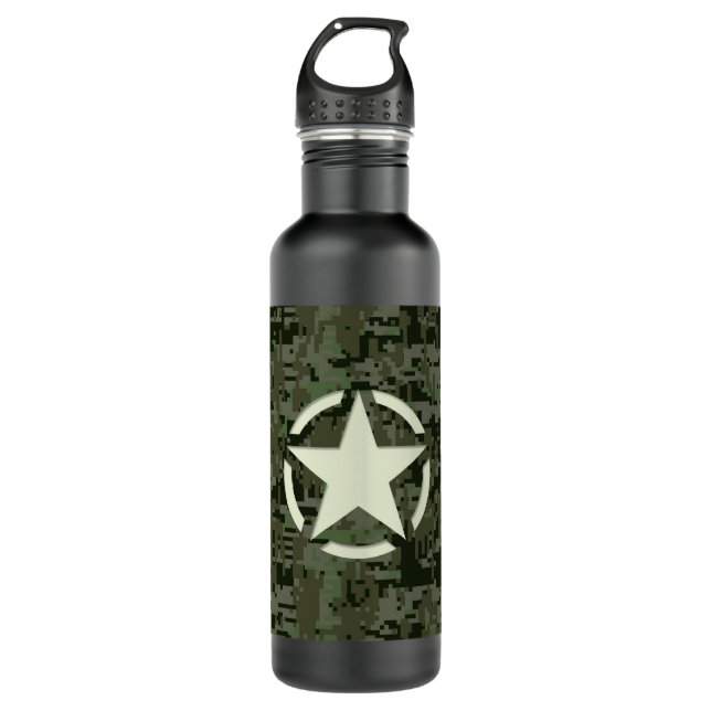 Garrafa Star Stencil Vintage Digital Camouflage Style (Frente)