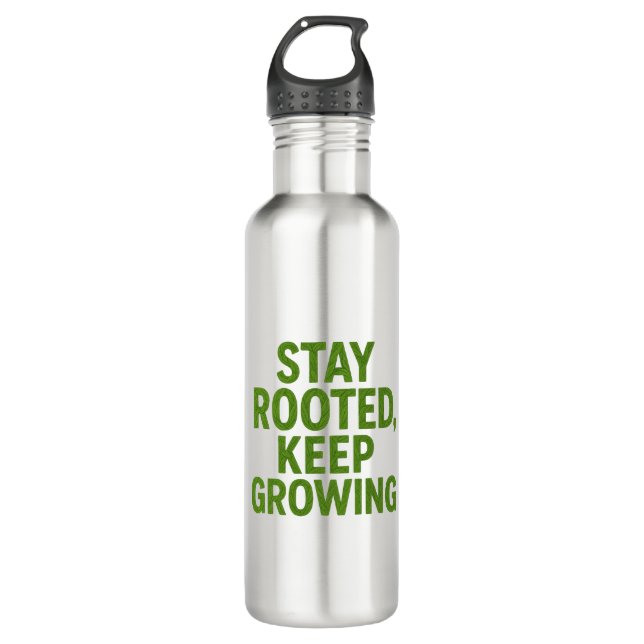 Garrafa Stay Rooted Keep Growing Travel Mug | Motivational (Frente)