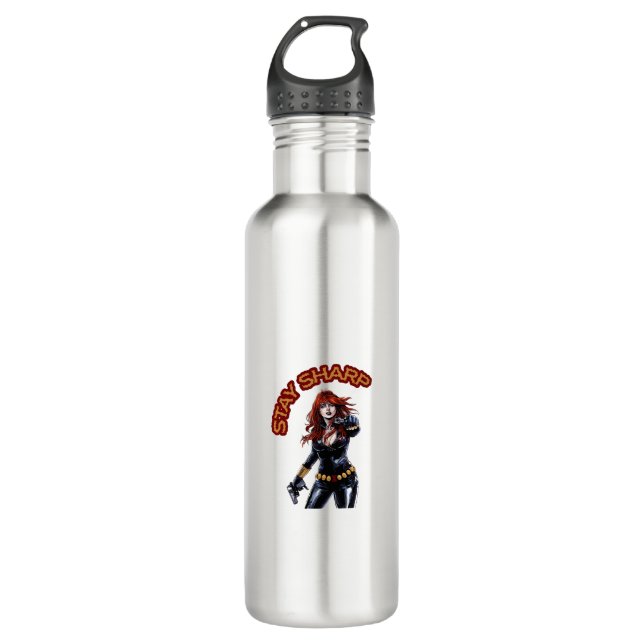 Garrafa Stay Sharp - Black widow (Frente)