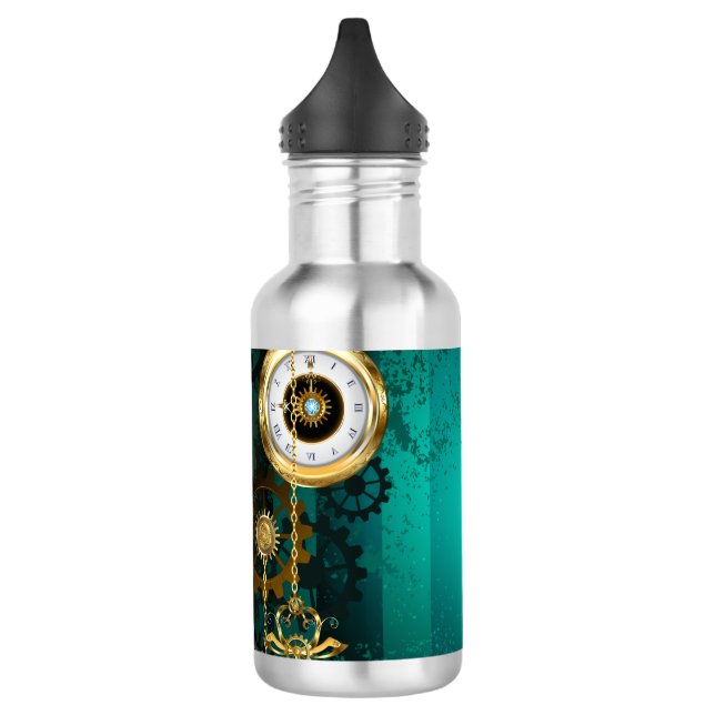 Garrafa Steampunk Jewelry Watch em um fundo verde (Esquerda)