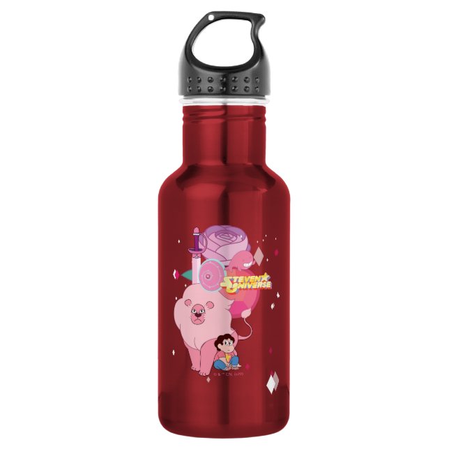 Garrafa Steven Universe | Rosa Quartz Legado (Frente)