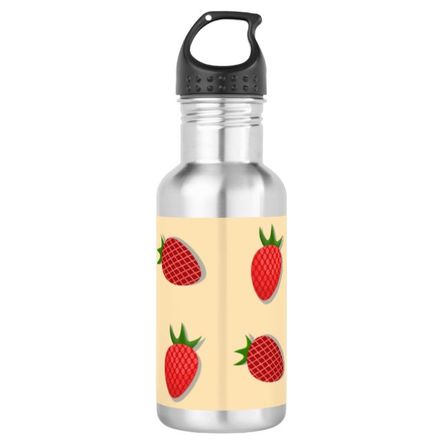 Garrafa Strawberry pattern for fruit summertime good vibes (Frente)