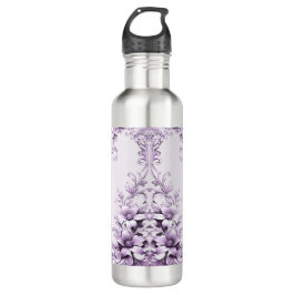 Garrafa Stylish Purple Flowers Water Bottle