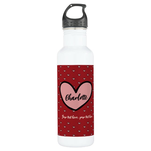 Garrafa Stylist Sweet Heart Personalised presentes modelo (Frente)