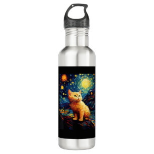Garrafa Surreal Starry Night Munchkin Cat