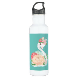 Garrafa Swan floral de Girls Personalizadas