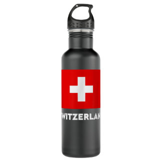Garrafa Switzerland Flag Suisse Swiss Schweiz White Red