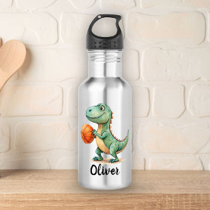 Garrafa T-Rex Fofo Jogando Basquete Personalizado