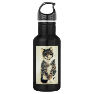 Garrafa Tabby Cat Art, Gatinho bonito
