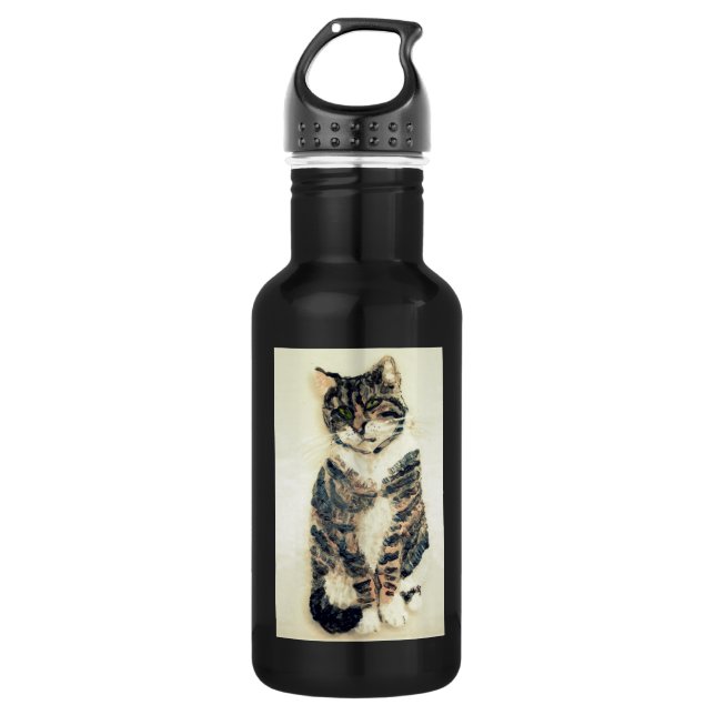 Garrafa Tabby Cat Art, Gatinho bonito (Frente)