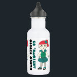 Garrafa Tap Personalizado Dançarina Dance School Studio Co<br><div class="desc">Design apresenta uma ilustração original de um dançarino de torneira de menina ruiva em uma fantasia teal de dança verde e calçados de torneira preta. Perfeito para o seu dançarino favorito, professor de dança, dono de estúdio ou coreógrafo. Não vê o que está procurando? Precisa de ajuda para a personalização?...</div>