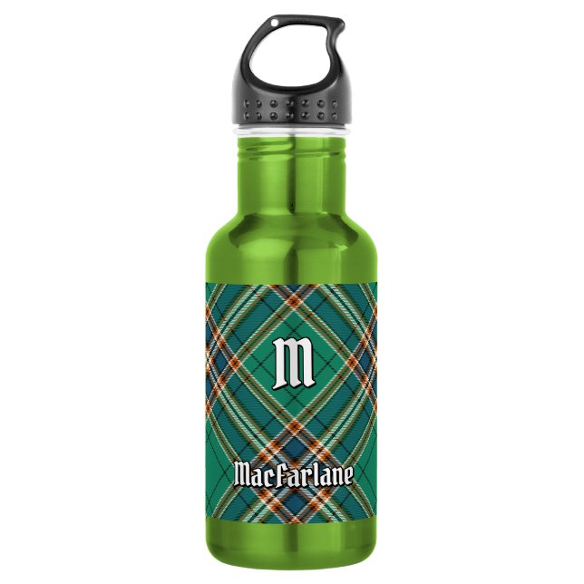 Garrafa Tartan de Caça Antigo do Clã MacFarlane (Frente)