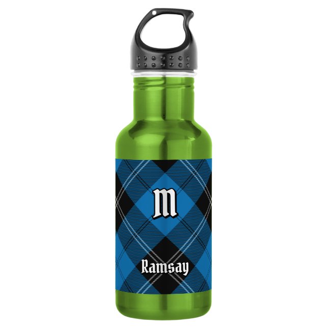 Garrafa Tartan de Caça Azul Clan Ramsay (Frente)
