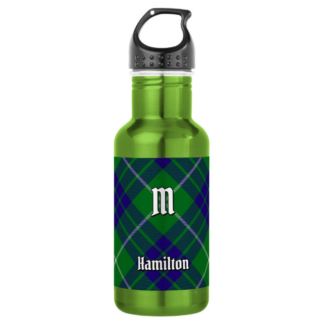 Garrafa Tartan de Caça Clan Hamilton em Aço Inoxidável (Frente)