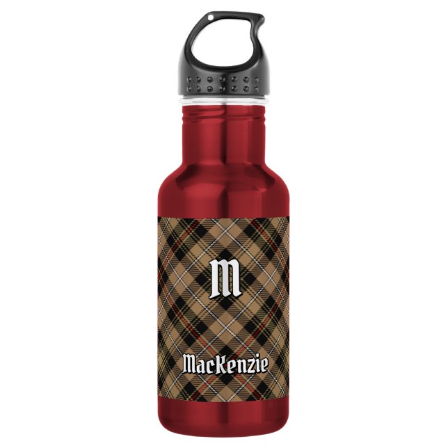 Garrafa Tartan Marrom de Caça do Clã MacKenzie (Frente)