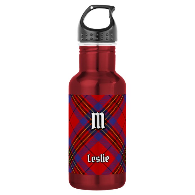 Garrafa Tartan Vermelho Clan Leslie (Frente)