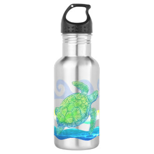 Garrafa Tartaruga Azul e Verde